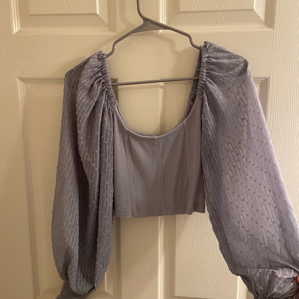 Urban Blue Long-Sleeve Top